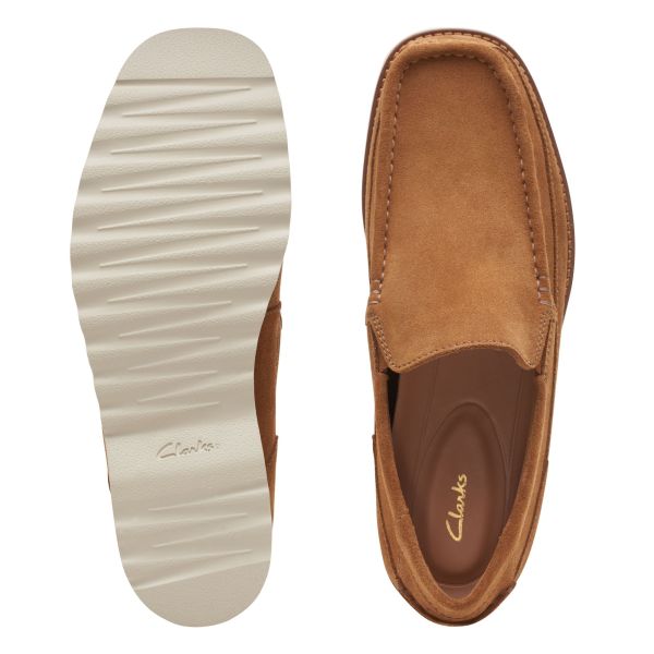 DOS - Clarks Durleigh Edge - Cognac Suede - Kenya