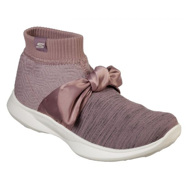 Skechers mauve you serene slip trainers discount