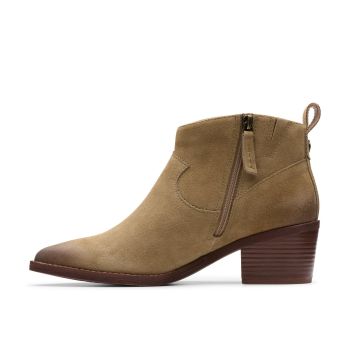 Morzine Sky - Dark Sand Suede