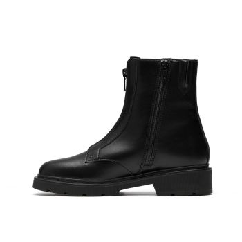 Lauryl Zip - Black Leather