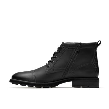 Emmet Zip - Black Distressed