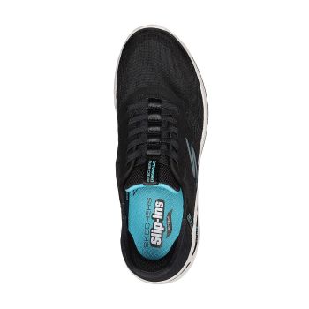 Slip-ins  Go Walk Arch Fit - Wavy Sk - Black Turquiose