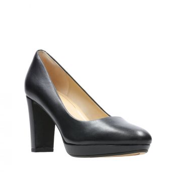 Clarks Dames Kendra Sienna Pomp Blue Clarks Kendra Sienna Pumps Dames - Suède Pumps Met Leer/Rubber Zool (Klassieke Pumps) Comfortabele Hak Pumps