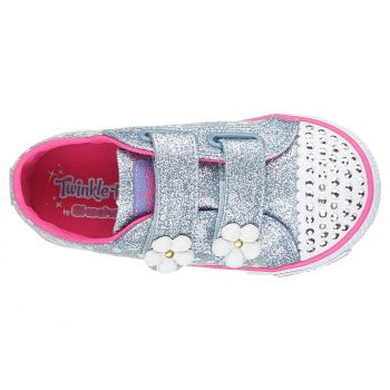 Shuffles- Darling Daisy - Blue Denim/White